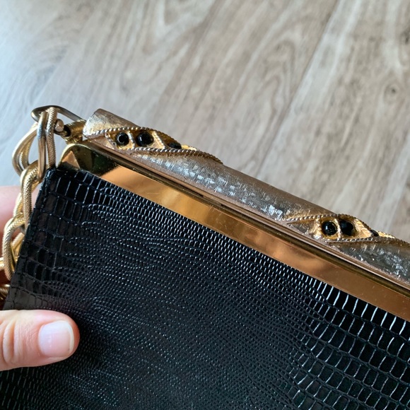 Vintage clutch with embellished spine - Picture 3 of 4